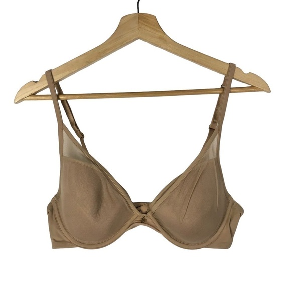 ThirdLove Taupe Nude 24/7 Classic Uplift Plunge Mesh Bra 36B - Picture 2 of 4